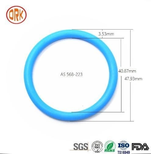0.5mm - 1000mm 568 青いシリコンシールゴムリング RoHSゴムフラットOリング